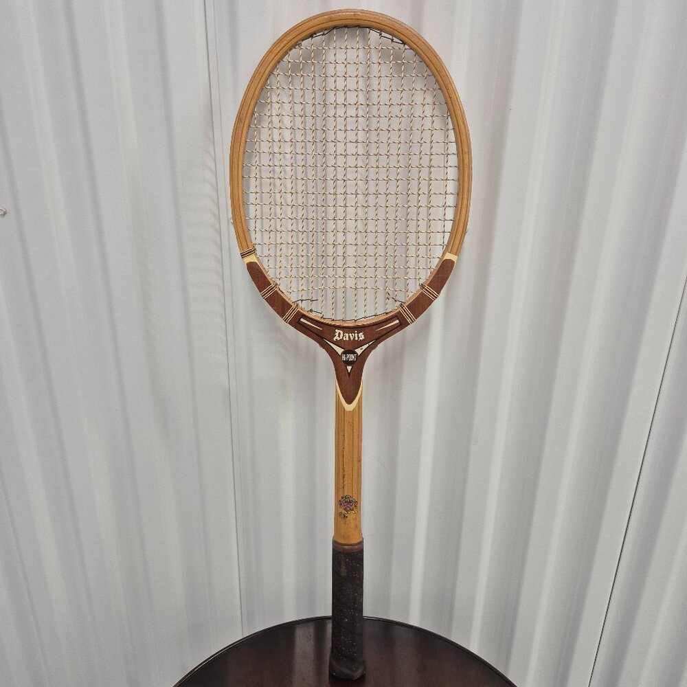 Vintage Davis Hi-Point Wood Tennis Racquet USA Made